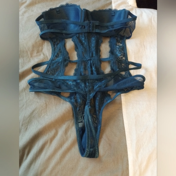 BODYRAGE BNW/O TAGS SEXY TEAL sz SMALL TEDDY - Picture 2 of 2